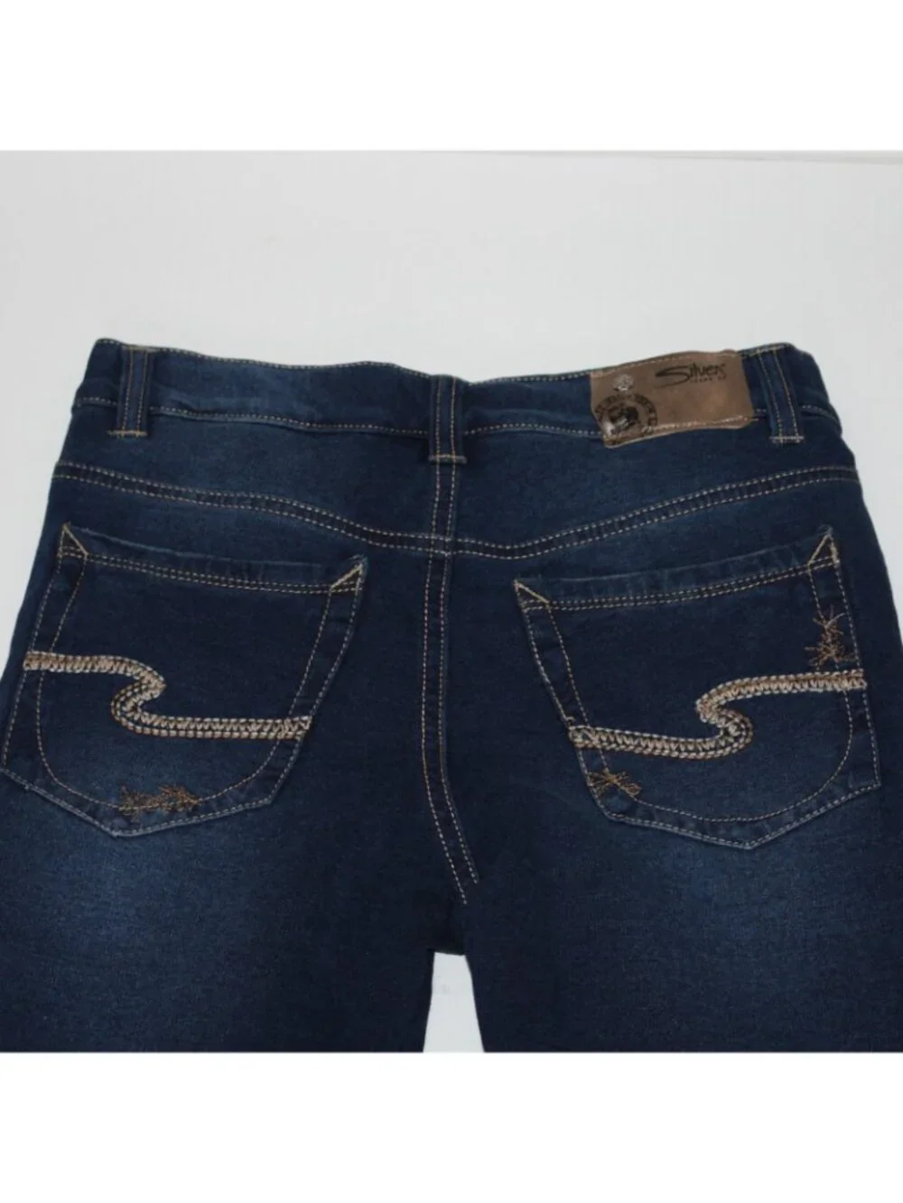 Silver Jeans Nathan Girl's Dark Navy Blue Stretch Denim Jean Pants in size 10